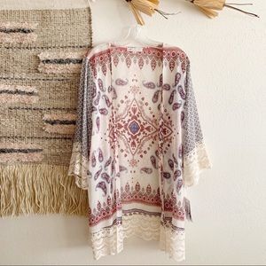 Boho Style Paisley Print Kimono-NWT